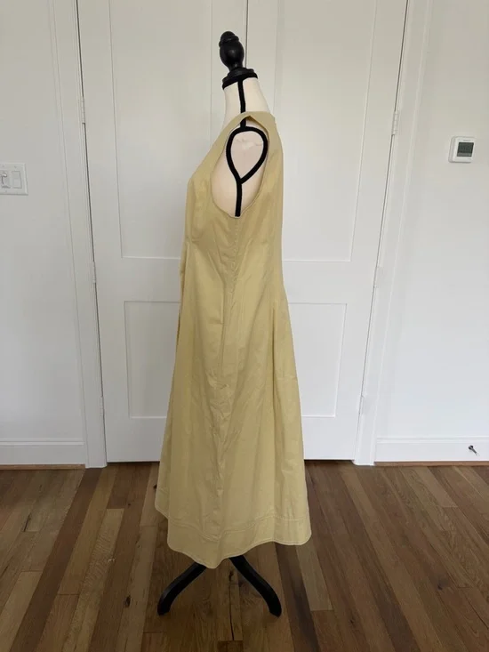J.Crew Pintuck Midi Dress — Pale Yellow — Size 16 — NWT - Picture 8 of 16